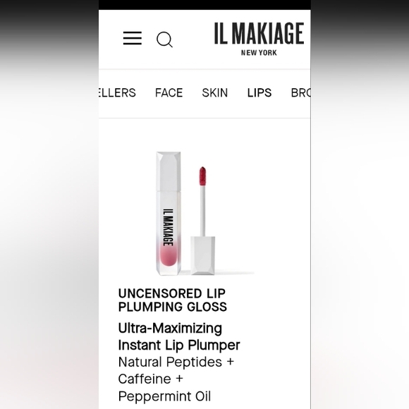 NIB IL MAKIAGE UNCENSORED Quickie 583 "Sheer Pink" LIP PLUMPING GLOSS - Picture 1 of 7